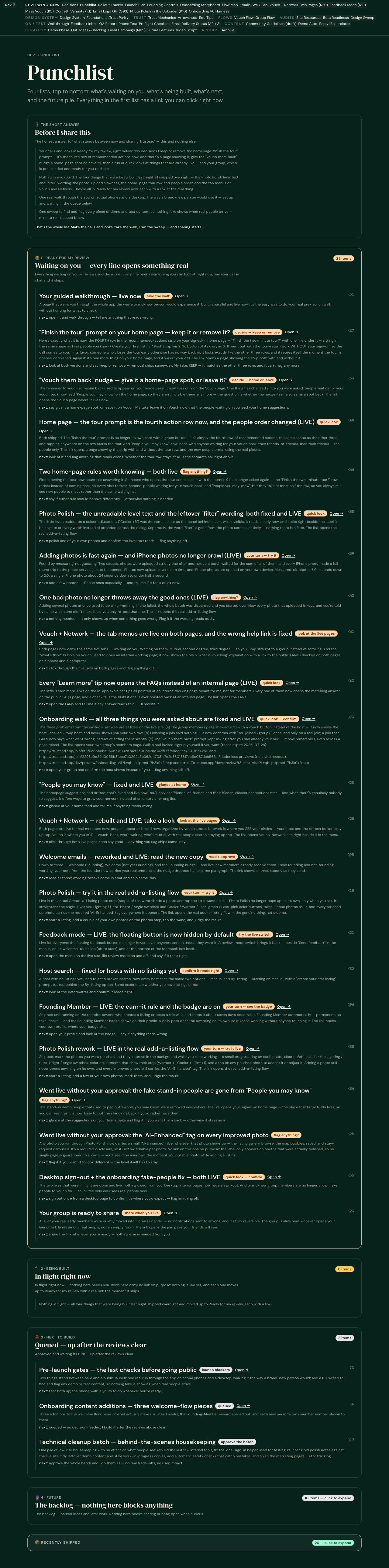#8 Punchlist (desktop)